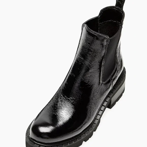 C La CANADIENNE Patent Leather Black  Boots, Size 9 - Picture 5 of 14